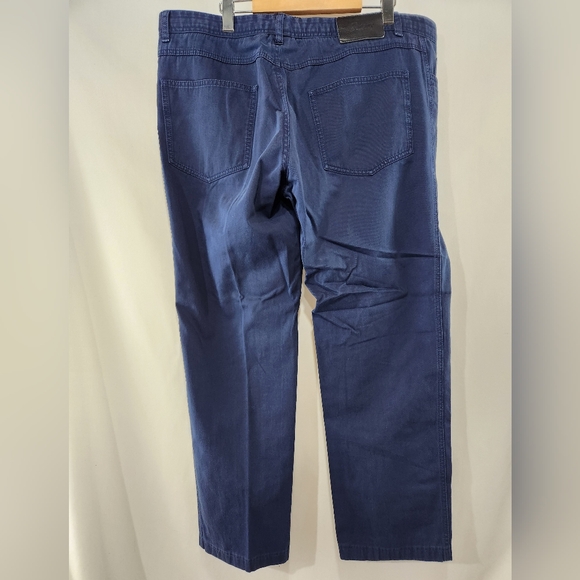 Outstanding BRIONI Navy Blue Cotton Blend Straight Leg Chinos Made Italy sz 44 - Picture 6 of 11